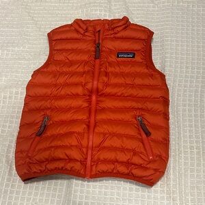 Kids Patagonia Vibrant Orange Quilted Vest